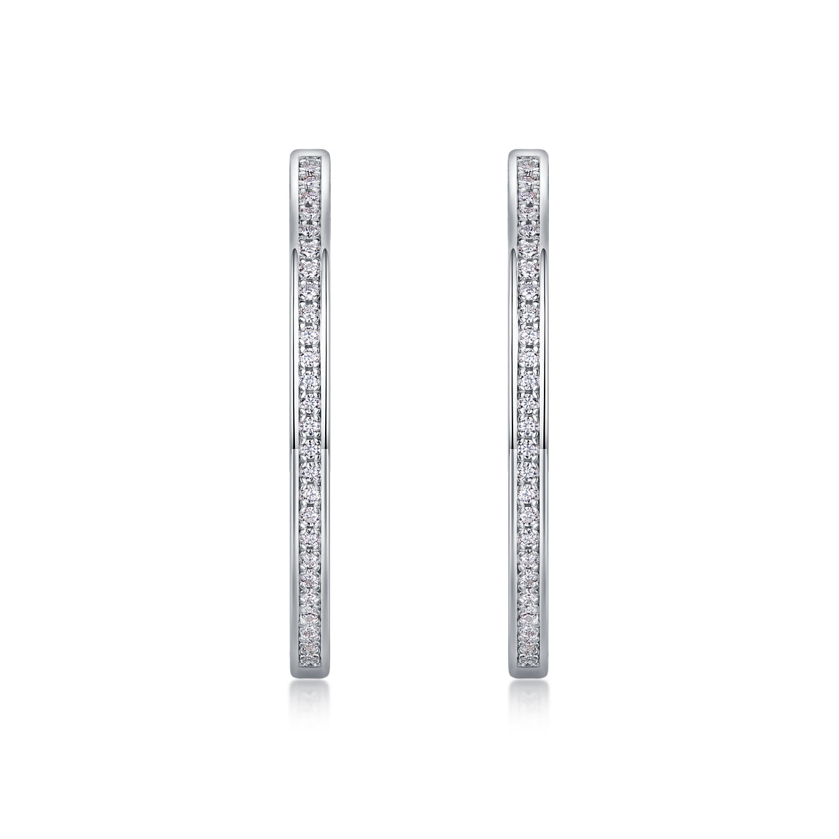 Top-Quality Moissanite Stud Earrings – S925 Sterling Silver, Platinum-Plated, Modern Light Luxury Design