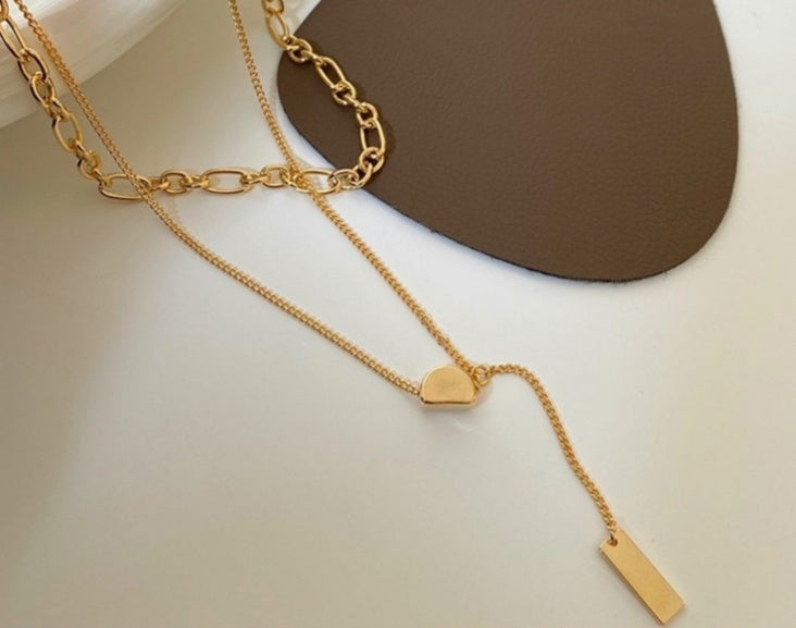 Beautiful Ring Buckle Lentil Pea Necklace