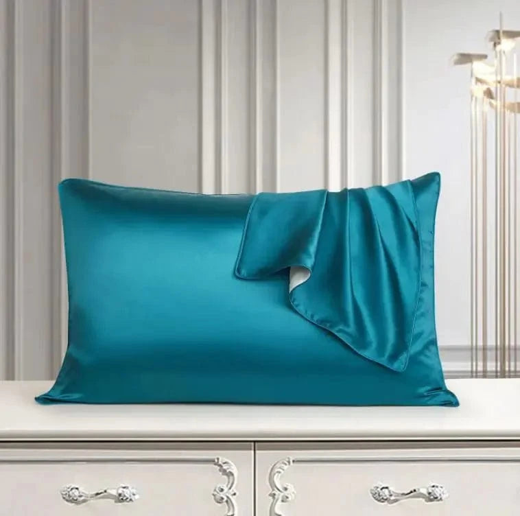 Maricel Long Peacock blue / 1PCS Silk Pillow Case Pure Silk Pillowcase Real Silk Pillowcase Natural Silk Pillowcase