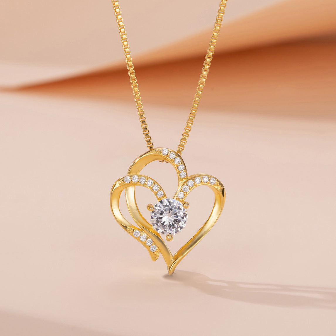 Elegant Heart Pendant Necklace – 925 Sterling Silver