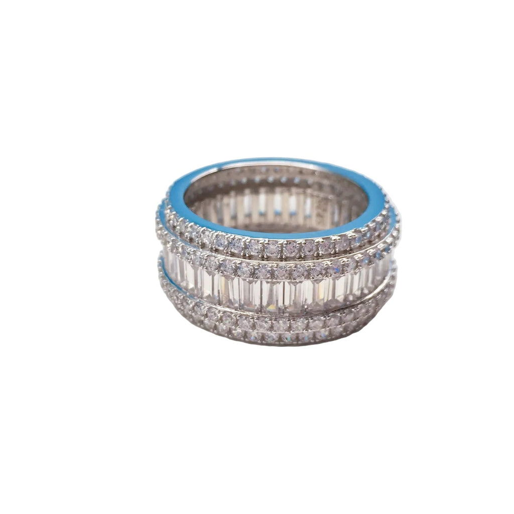 Radiant Eternity Moissanite Ring – S925 Sterling Silver | Maricel Long Jewelry