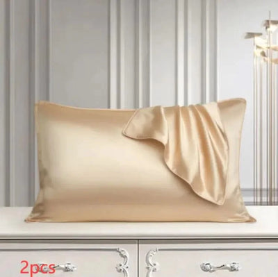 Maricel Long Champagne gold / 2PCS Silk Pillow Case Pure Silk Pillowcase Real Silk Pillowcase Natural Silk Pillowcase