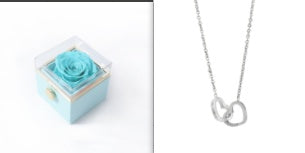 Personalized Double Heart Name Necklace – Custom Forever Necklace with 2 Names for Women