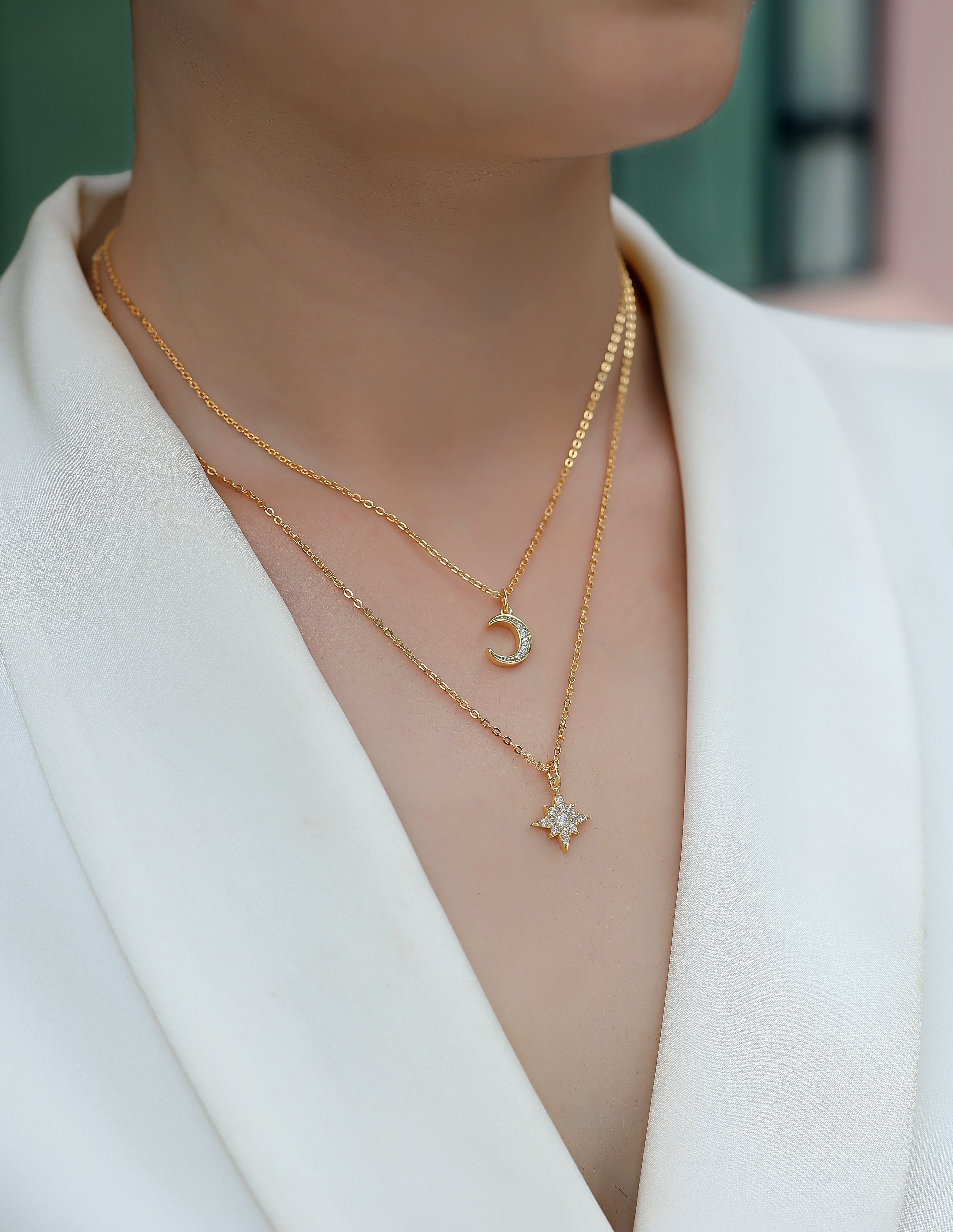 Moissanite Necklace Set