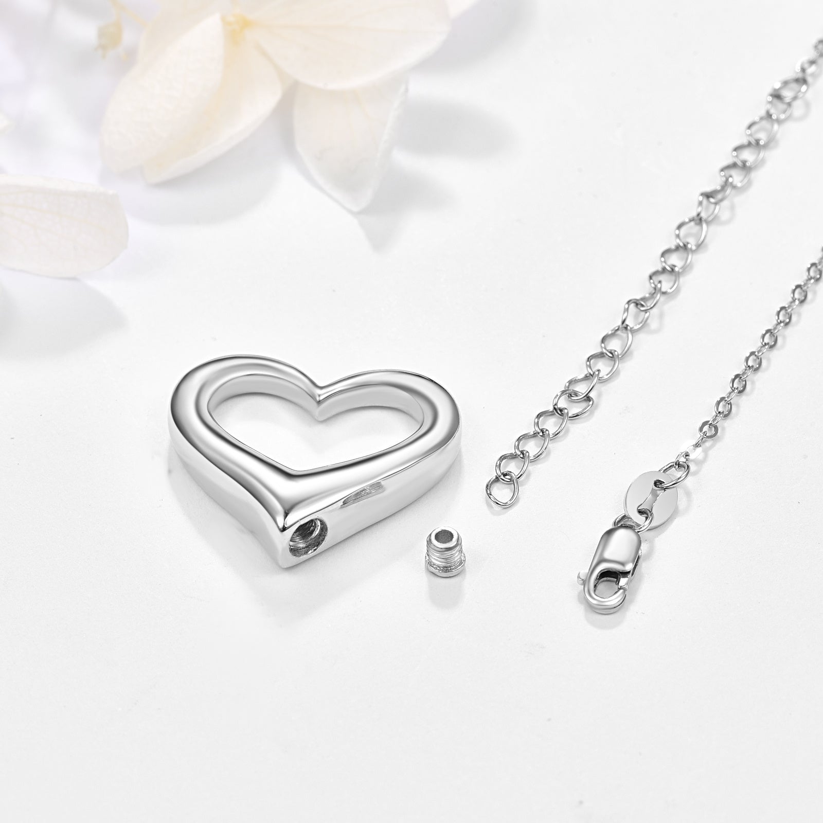Heart Memorial Urn Necklace – 925 Sterling Silver