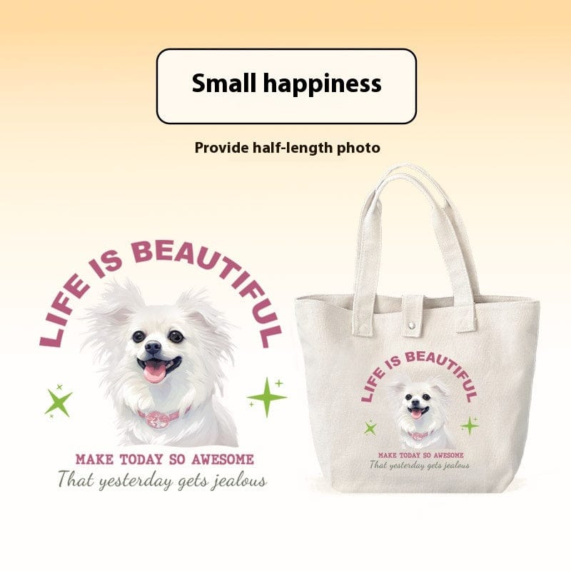 Maricel Long Small blessing Pet Custom Canvas Bag Pure Cotton