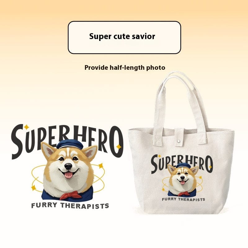 Maricel Long Super cute savior Pet Custom Canvas Bag Pure Cotton