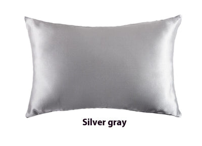 Maricel Long Pillowcases Silver Gray / 51x76cm Silk Pillowcase 19 M Invisible Zipper Double-sided