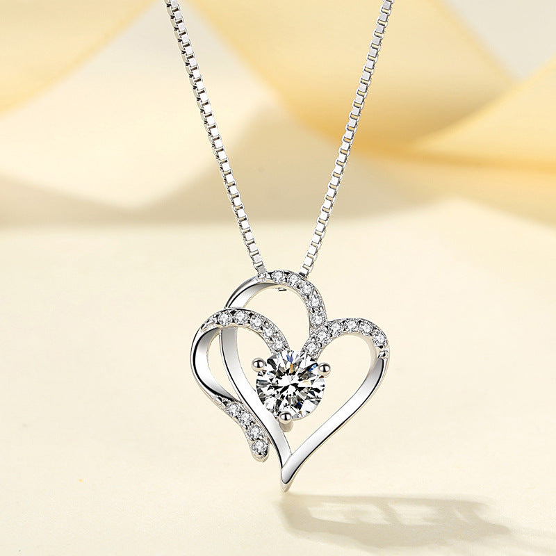 Elegant Heart Pendant Necklace – 925 Sterling Silver