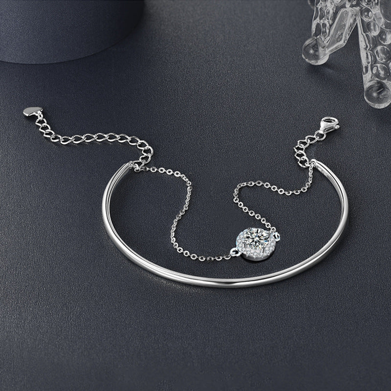 Everyday Sparkle 0.50CT Moissanite Stackable Bracelet | S925 Sterling Silver