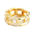18K Gold-Plated Rhinestone Ring for Women – Elegant European & American Style