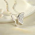 S925 Sterling Silver Butterfly Necklace – Micro-Inlaid Pendant Clavicle Chain for Women