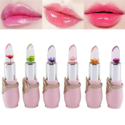 Maricel Long 2 PCs Color Changing Dried Flower Jelly Lipstick