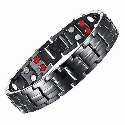 Maricel Long Black Magnetic Therapy Bracelet and Ion Magnetic Wristband