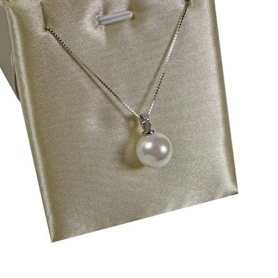Maricel Long Black Pearl Necklace with White Freshwater Pearl Pendant