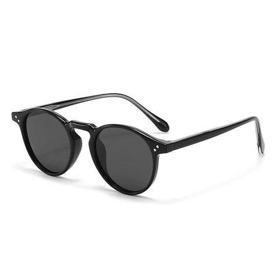 Japan And South Korea Vintage Round Frame TR Polarized Sun Glasses - Maricel Long