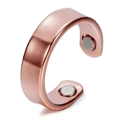 Maricel Long Copper 2 Magnets / Adjustable Men's Magnetic Red Copper Ring