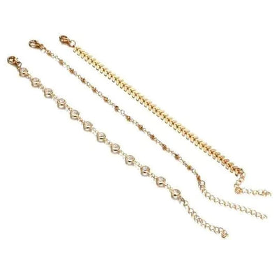 Maricel Long default Double Layer Chain Anklet with Copper Sequins (Fashion)
