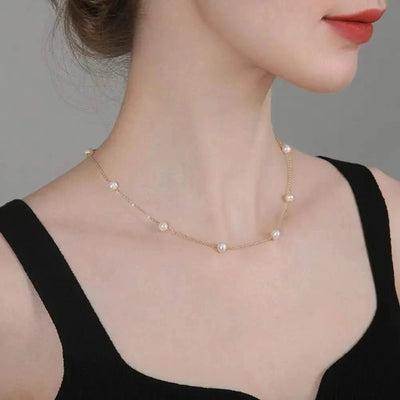 Elegant Pearl Necklace - Maricel Long