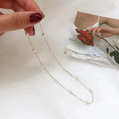 Elegant Pearl Necklace - Maricel Long