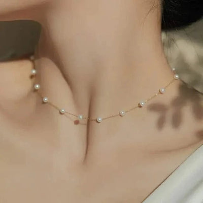 Elegant Pearl Necklace - Maricel Long