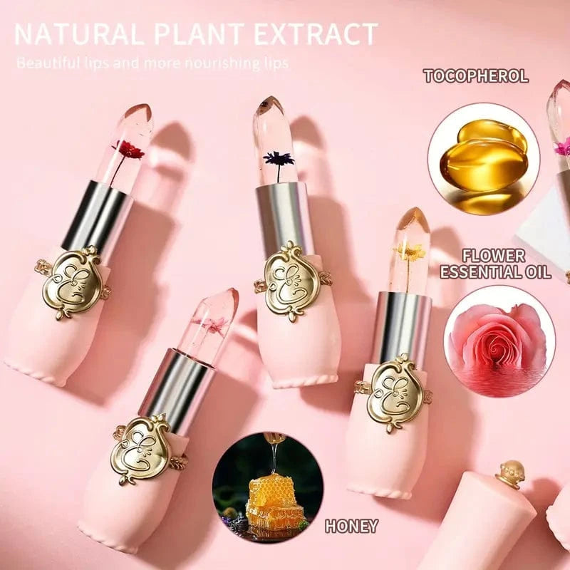 Maricel Long Flower Jelly Lipstick Set with Temperature Change Formula