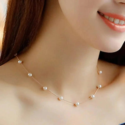 Elegant Pearl Necklace - Maricel Long