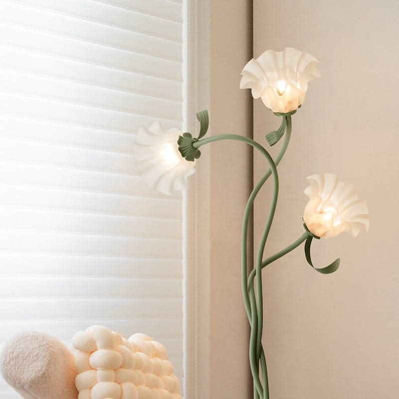 Cream Style Floor Lamp Living Room French Pastoral Bedroom Atmosphere Flower Lamp - Maricel Long