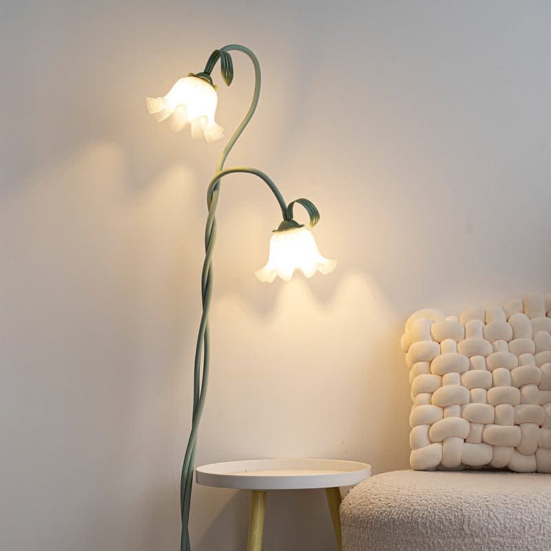 Cream Style Floor Lamp Living Room French Pastoral Bedroom Atmosphere Flower Lamp - Maricel Long