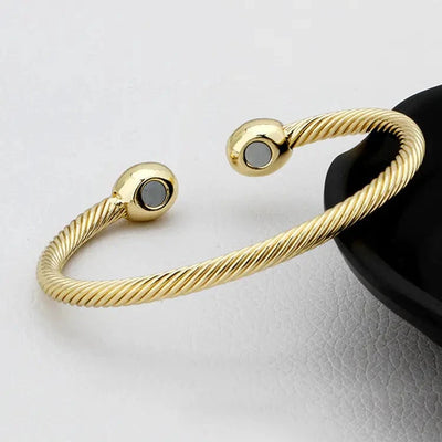 Maricel Long Magnetic Health Bracelet with Red Copper Design
