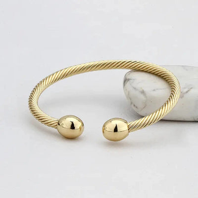 Maricel Long Magnetic Health Bracelet with Red Copper Design