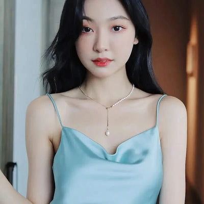 Pearl Chain Necklace - Maricel Long