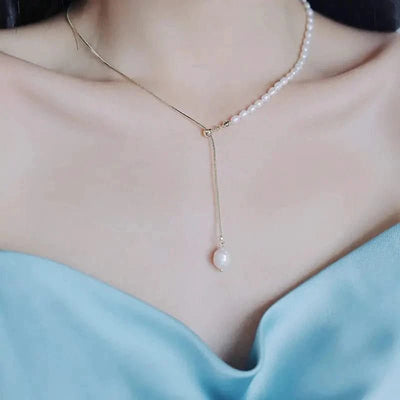 Pearl Chain Necklace - Maricel Long