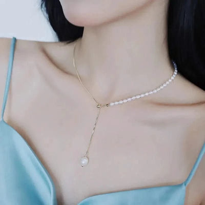 Pearl Chain Necklace - Maricel Long