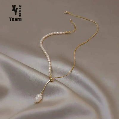 Pearl Chain Necklace - Maricel Long