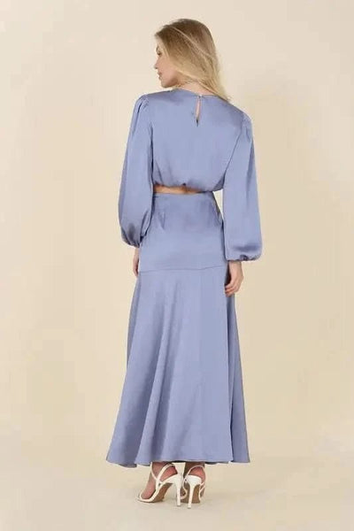 Dressed up satin two - piece mermaid dress set - Maricel Long