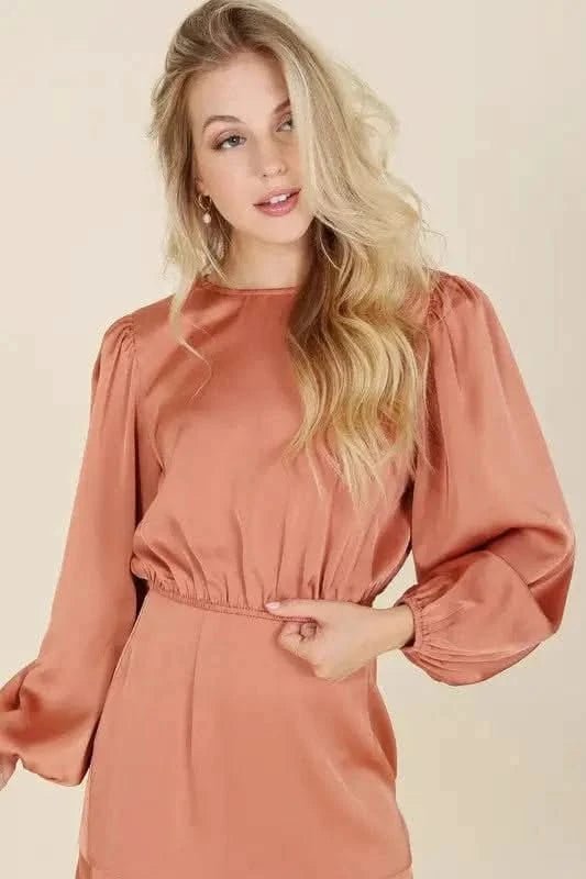 Dressed up satin two - piece mermaid dress set - Maricel Long