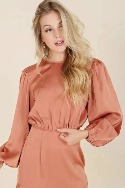 Dressed up satin two - piece mermaid dress set - Maricel Long