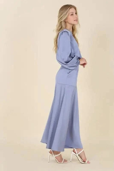 Dressed up satin two - piece mermaid dress set - Maricel Long
