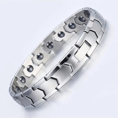 Maricel Long Stainless Steel Magnetic Therapy Health Bracelet