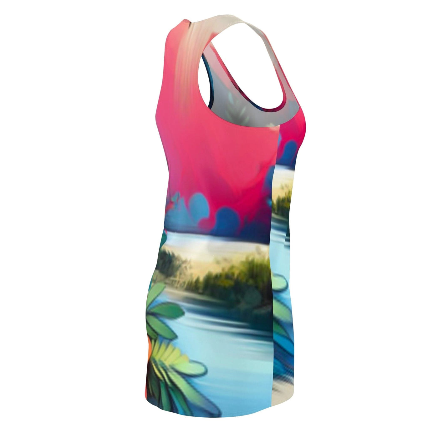 Vibrant Floral Racerback Dress - Perfect for Summer Celebrations - Maricel Long