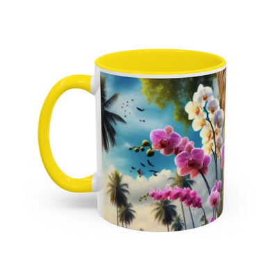 Mug Heart Floral Design Accent Coffee Mug (11, 15oz) - Maricel Long