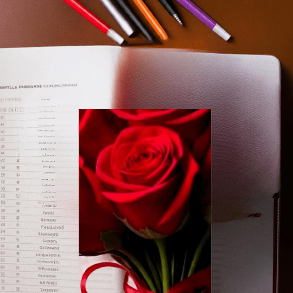 Journal - Heart and Roses Design - Maricel Long