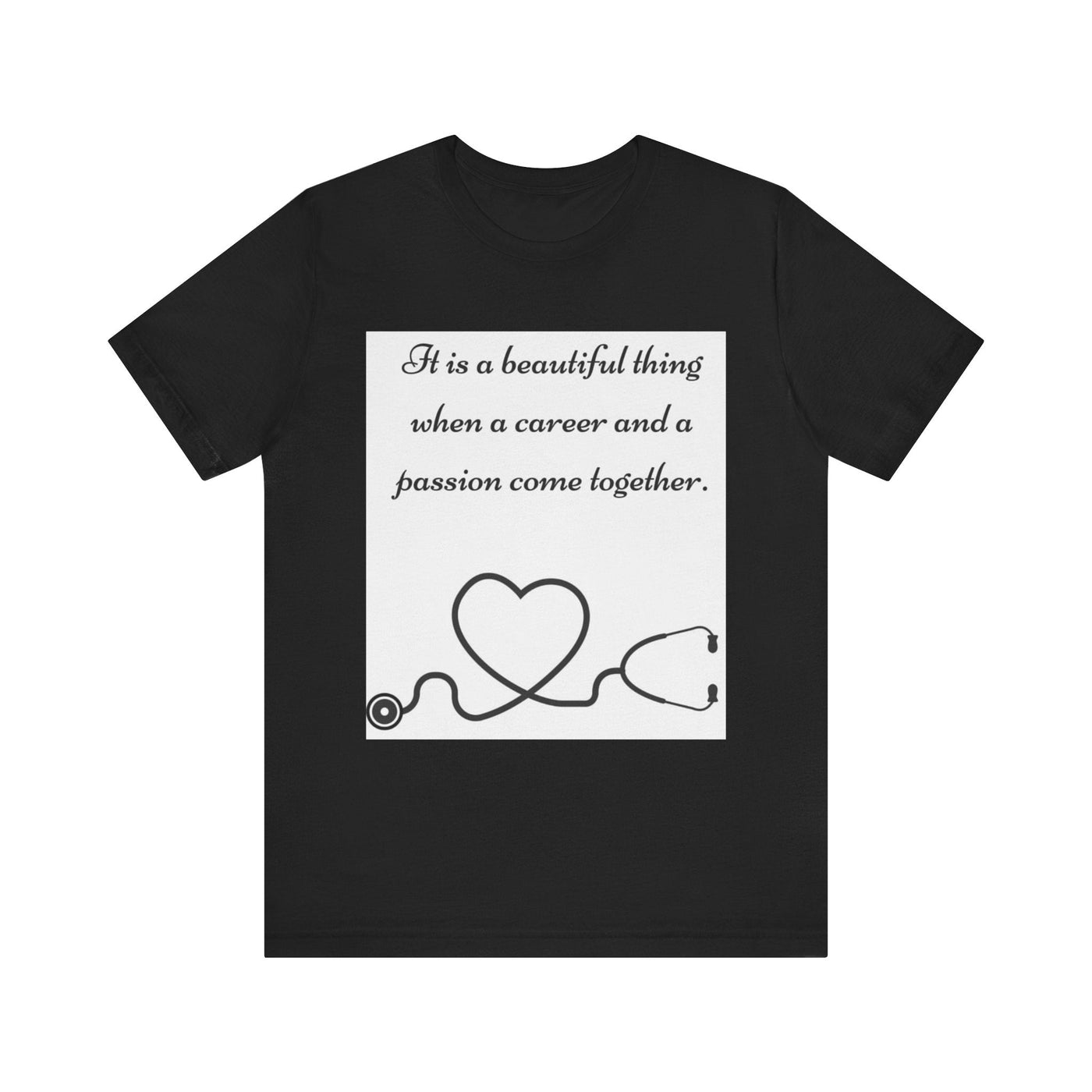Heart & Career Unisex Jersey Tee – Inspirational Nurse Shirt - Maricel Long