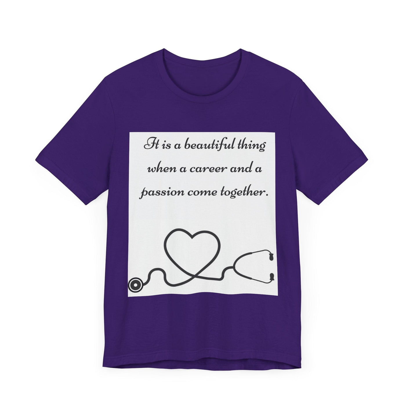 Heart & Career Unisex Jersey Tee – Inspirational Nurse Shirt - Maricel Long