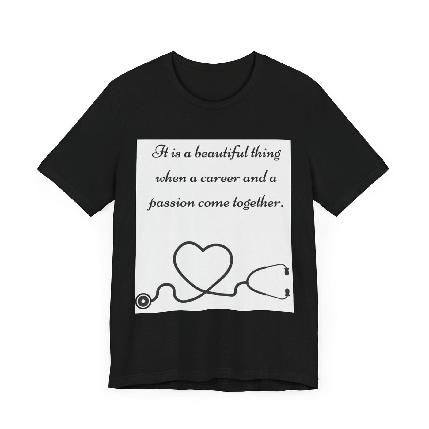 Heart & Career Unisex Jersey Tee – Inspirational Nurse Shirt - Maricel Long