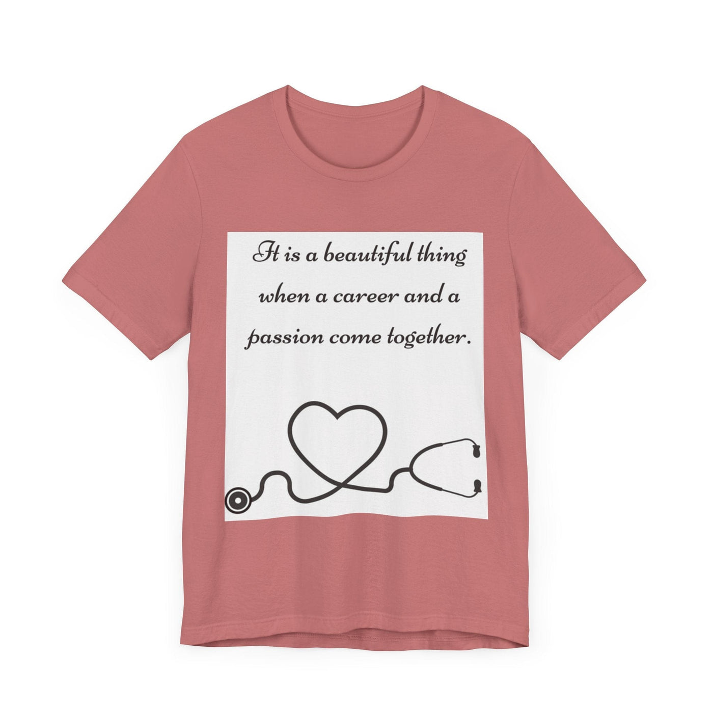 Heart & Career Unisex Jersey Tee – Inspirational Nurse Shirt - Maricel Long