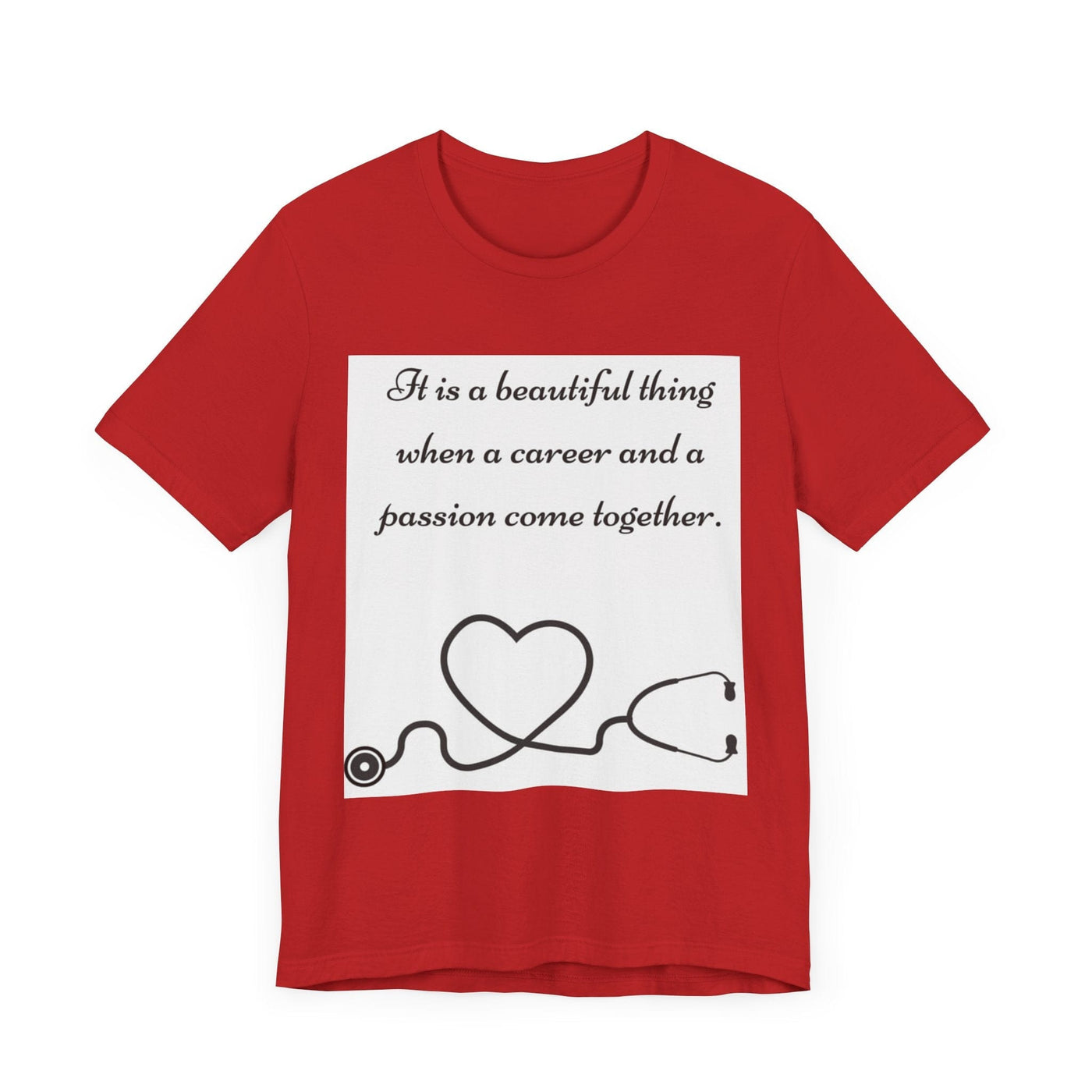 Heart & Career Unisex Jersey Tee – Inspirational Nurse Shirt - Maricel Long
