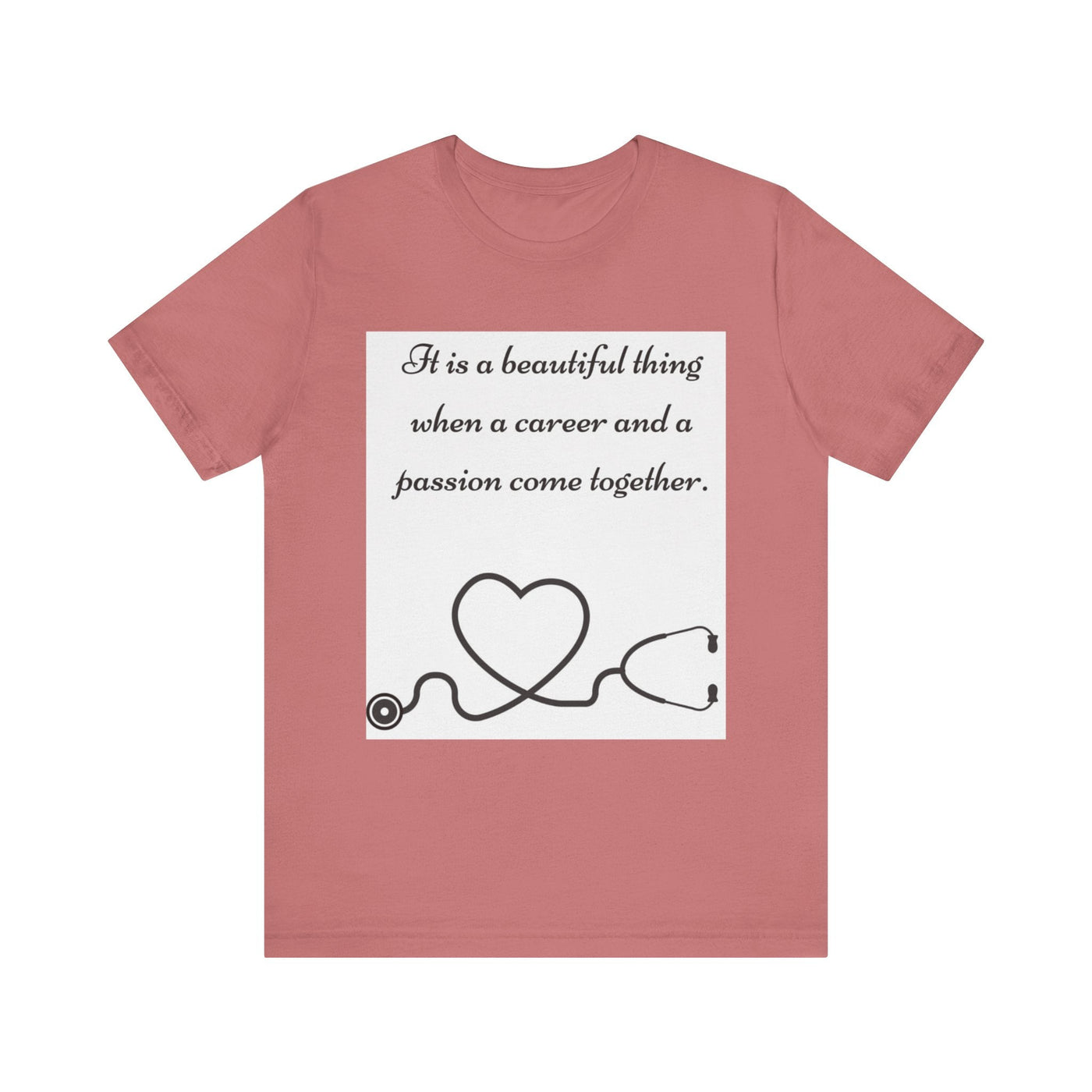 Heart & Career Unisex Jersey Tee – Inspirational Nurse Shirt - Maricel Long
