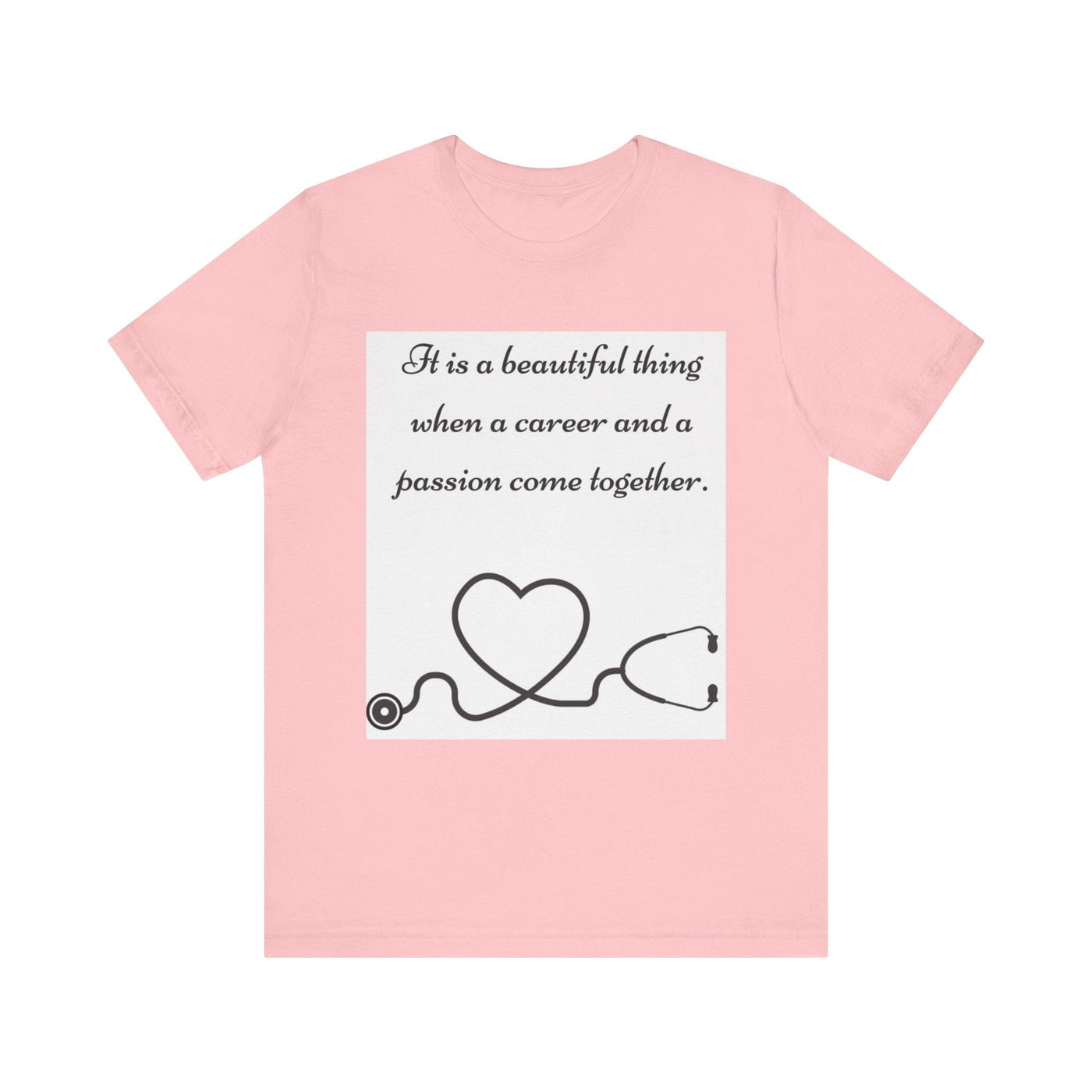 Heart & Career Unisex Jersey Tee – Inspirational Nurse Shirt - Maricel Long